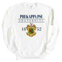 Load image into Gallery viewer, Phi Kappa Psi Sweatshirt - Phi Psi Large Crest Crewneck Sweatshirt - Kite and Crest