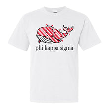 Load image into Gallery viewer, Phi Kappa Sigma Red Whale Comfort Colors T-Shirt - Fraternity Tee - Kite and Crest