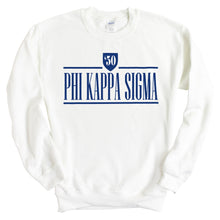 Load image into Gallery viewer, Phi Kappa Sigma Shield Sweatshirt - Fraternity Crewneck Sweatshirt - Kite and Crest