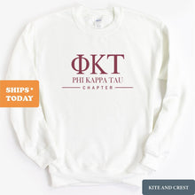 Load image into Gallery viewer, Phi Kappa Tau Sweatshirt - Phi Tau Basic Lined Crewneck Sweatshirt - Kite and Crest