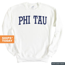 Load image into Gallery viewer, Phi Kappa Tau Sweatshirt - Phi Tau Intrinsic Lettered Crewneck Sweatshirt - Kite and Crest
