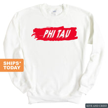Load image into Gallery viewer, Phi Kappa Tau Sweatshirt - Phi Tau Red Slash Crewneck Sweatshirt - Kite and Crest