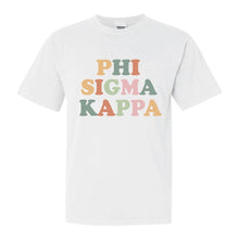 Load image into Gallery viewer, Phi Sigma Kappa Comfort Colors T-Shirt - Phi Sig Bright and Colorful Shirt - Kite and Crest