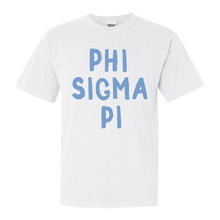 Load image into Gallery viewer, Phi Sigma Pi Blue Cotton Candy Comfort Colors T-Shirt - Kite and Crest