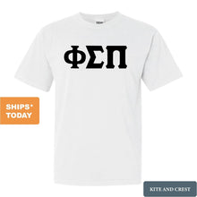 Load image into Gallery viewer, Phi Sigma Pi Keeping it Simple Comfort Colors T-Shirt - Kite and Crest