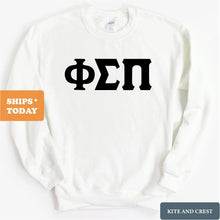 Load image into Gallery viewer, Phi Sigma Pi Keeping it Simple Sweatshirt - Fraternity Crewneck Sweatshirt - Kite and Crest