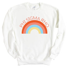 Load image into Gallery viewer, Phi Sigma Rho Colorful Rainbow Crewneck Sweatshirt - Kite and Crest