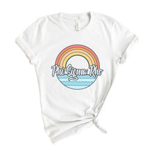 Load image into Gallery viewer, Phi Sigma Rho Wavy Rainbow T-shirt - Kite and Crest