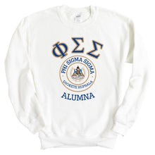 Load image into Gallery viewer, Phi Sigma Sigma Sweatshirt - Phi Sig Crest Alumna Crewneck Sweatshirt - Kite and Crest