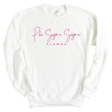 Load image into Gallery viewer, Phi Sigma Sigma Sweatshirt | Phi Sig Vintage Alumna Crewneck Sweatshirt | Phi Sigma Sigma Sorority Gift Idea - Kite and Crest