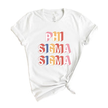 Load image into Gallery viewer, Phi Sigma Sigma T-Shirt | Phi Sig Retro Shirt | Phi Sigma Sigma Sorority Gift Idea - Kite and Crest