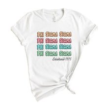 Load image into Gallery viewer, Phi Sigma Sigma T-shirt - Phi Sig Stencil Tee - Kite and Crest