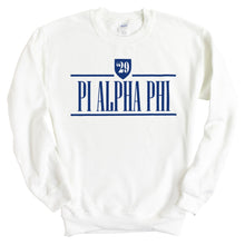 Load image into Gallery viewer, Pi Alpha Phi Shield Sweatshirt - Fraternity Crewneck Sweatshirt - Kite and Crest