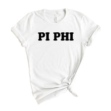 Load image into Gallery viewer, Pi Beta Phi T-shirt - Pi Phi Block Name Tee - Kite and Crest