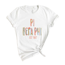 Load image into Gallery viewer, Pi Beta Phi T-shirt - Pi Phi Cooper Tee - Kite and Crest