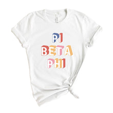 Load image into Gallery viewer, Pi Beta Phi T-Shirt | Pi Phi Retro Shirt | Pi Beta Phi Sorority Gift Idea - Kite and Crest