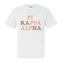 Load image into Gallery viewer, Pi Kappa Alpha Comfort Colors T-Shirt - PIKE Bright and Colorful Shirt - Kite and Crest