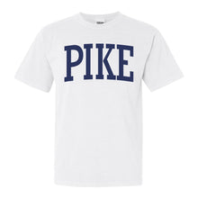 Load image into Gallery viewer, Pi Kappa Alpha Comfort Colors T-Shirt - PIKE Intrinsic Lettered Shirt - Kite and Crest