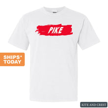 Load image into Gallery viewer, Pi Kappa Alpha Comfort Colors T-Shirt - PIKE Red Slash Shirt - Kite and Crest