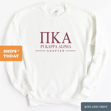 Load image into Gallery viewer, Pi Kappa Alpha Sweatshirt - PIKE Basic Lined Crewneck Sweatshirt - Kite and Crest