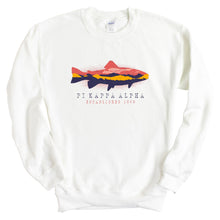 Load image into Gallery viewer, Pi Kappa Alpha Sweatshirt - PIKE Fishing Crewneck Sweatshirt - Kite and Crest
