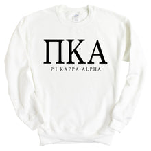 Load image into Gallery viewer, Pi Kappa Alpha Sweatshirt - PIKE Fraternal Block Crewneck Sweatshirt - Kite and Crest