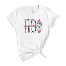 Load image into Gallery viewer, Pi Phi - Pi Beta Phi Floral Block Sorority T-Shirt Tee - Kite and Crest