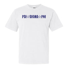Load image into Gallery viewer, Psi Sigma Phi Fraternal Star Comfort Colors T-Shirt - Fraternity Tee - Kite and Crest