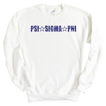 Load image into Gallery viewer, Psi Sigma Phi Fraternal Star Sweatshirt - Fraternity Crewneck Sweatshirt - Kite and Crest