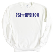 Load image into Gallery viewer, Psi Upsilon Fraternal Star Sweatshirt - Fraternity Crewneck Sweatshirt - Kite and Crest