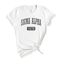 Load image into Gallery viewer, Sigma Alpha Athletic T-shirt - Kite and Crest