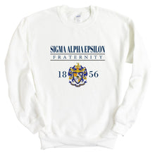 Load image into Gallery viewer, Sigma Alpha Epsilon Sweatshirt - SAE Large Crest Crewneck Sweatshirt - Kite and Crest