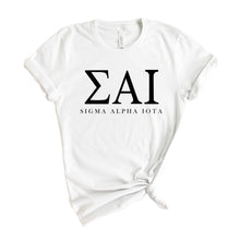 Load image into Gallery viewer, Sigma Alpha Iota Block Letter T-shirt - Kite and Crest