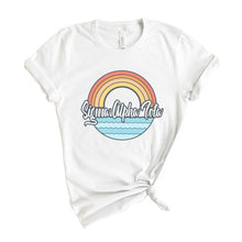 Load image into Gallery viewer, Sigma Alpha Iota Wavy Rainbow T-shirt - Kite and Crest