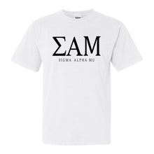 Load image into Gallery viewer, Sigma Alpha Mu Comfort Colors T-Shirt - Sammy Fraternal Block Shirt - Kite and Crest
