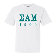 Load image into Gallery viewer, Sigma Alpha Mu Comfort Colors T-Shirt - Sammy Lettered Basic Shirt - Kite and Crest