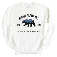 Load image into Gallery viewer, Sigma Alpha Mu Sweatshirt - Sammy Fraternal Bear Crewneck Sweatshirt - Kite and Crest