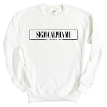 Load image into Gallery viewer, Sigma Alpha Mu Sweatshirt - Sammy Fraternal Block Crewneck Sweatshirt - Kite and Crest