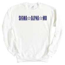 Load image into Gallery viewer, Sigma Alpha Mu Sweatshirt - Sammy Fraternal Star Crewneck Sweatshirt - Kite and Crest