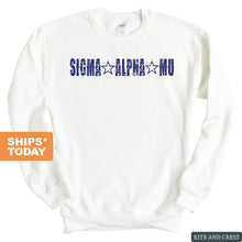 Load image into Gallery viewer, Sigma Alpha Mu Sweatshirt - Sammy Fraternal Star Crewneck Sweatshirt - Kite and Crest
