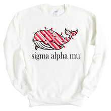 Load image into Gallery viewer, Sigma Alpha Mu Sweatshirt - Sammy Red Whale Crewneck Sweatshirt - Kite and Crest