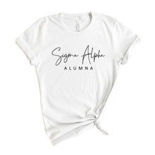 Load image into Gallery viewer, Sigma Alpha Sorority Alumna T-shirt - Kite and Crest