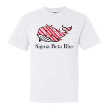 Load image into Gallery viewer, Sigma Beta Rho Red Whale Comfort Colors T-Shirt - Fraternity Tee - Kite and Crest