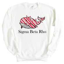 Load image into Gallery viewer, Sigma Beta Rho Red Whale Sweatshirt - Fraternity Crewneck Sweatshirt - Kite and Crest