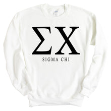Load image into Gallery viewer, Sigma Chi Sweatshirt - Sigma Chi Block Letter Crewneck Sweatshirt - Kite and Crest
