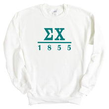 Load image into Gallery viewer, Sigma Chi Sweatshirt - Sigma Chi Lettered Basic Crewneck Sweatshirt - Kite and Crest