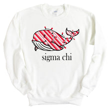 Load image into Gallery viewer, Sigma Chi Sweatshirt - Sigma Chi Red Whale Crewneck Sweatshirt - Kite and Crest
