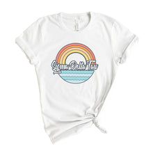 Load image into Gallery viewer, Sigma Delta Tau T-shirt - Sig Delt Wavy Rainbow Tee - Kite and Crest