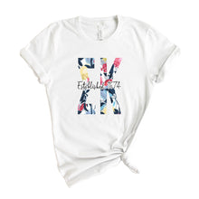 Load image into Gallery viewer, Sigma Kappa Floral Block Sorority T-Shirt Tee - Kite and Crest