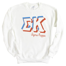 Load image into Gallery viewer, Sigma Kappa Sweatshirt - Sigma Kappa American Colored Crewneck Sweatshirt - Kite and Crest
